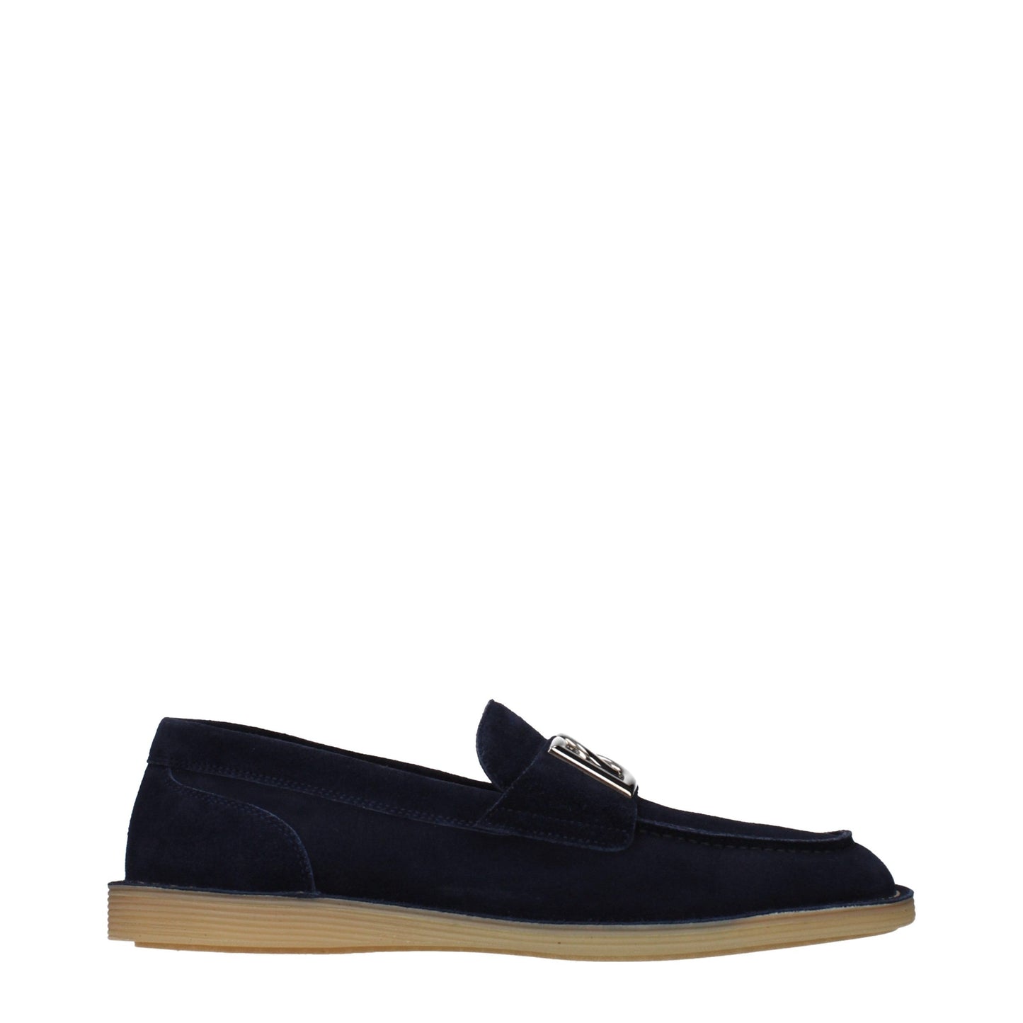 Dolce & Gabbana Blue Leather Slip-On Loafers Curated Luxury Accessories by Orvyn