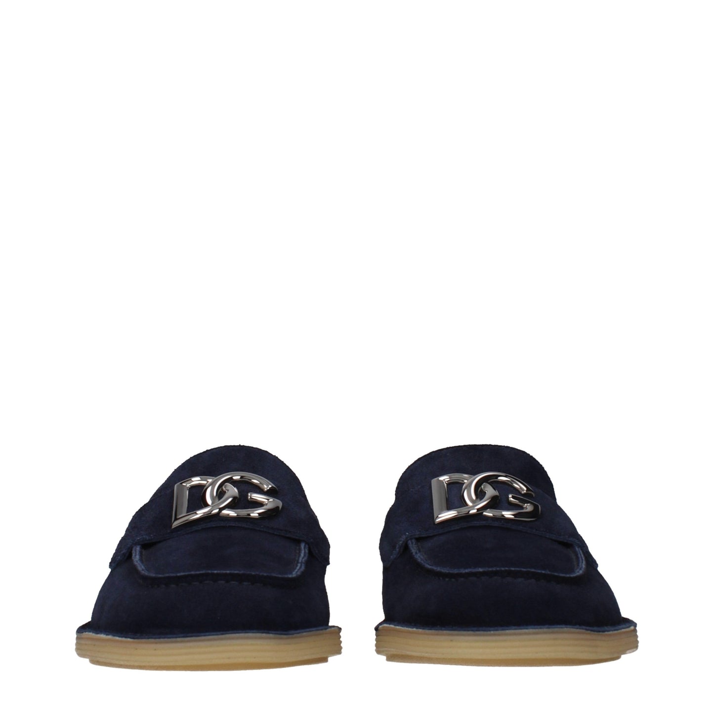 Dolce & Gabbana Blue Leather Slip-On Loafers Curated Luxury Accessories by Orvyn