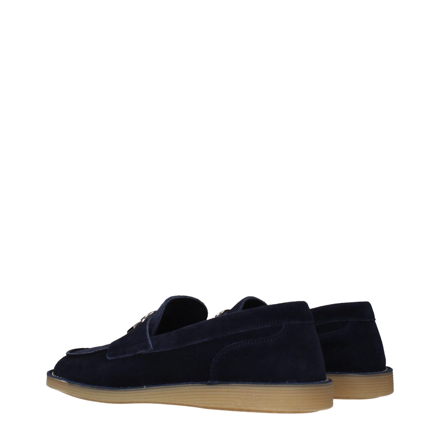 Dolce & Gabbana Blue Leather Slip-On Loafers Curated Luxury Accessories by Orvyn