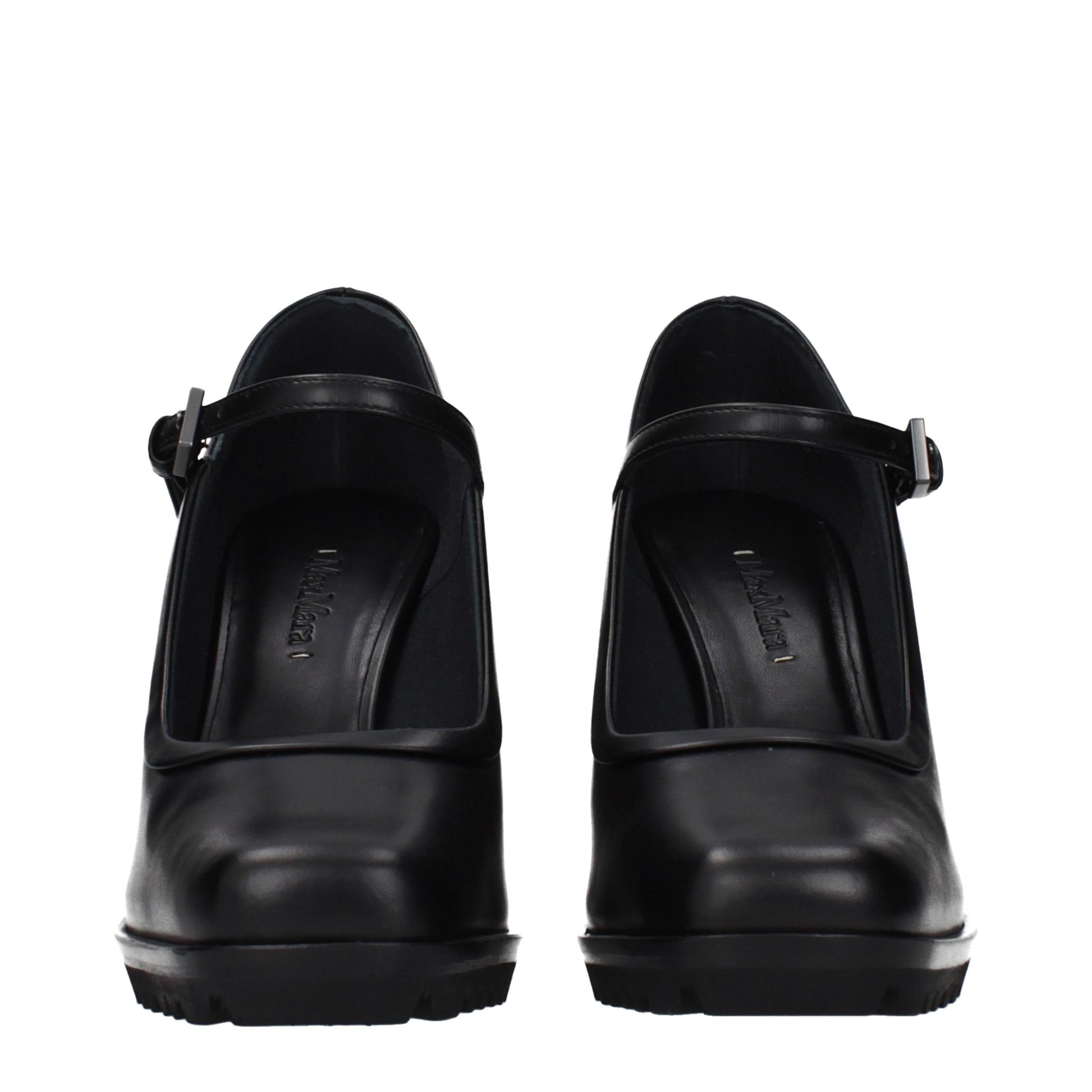 Max Mara Black Leather High Heel Pumps Curated Luxury Accessories by Orvyn