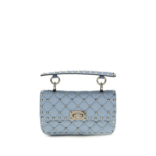 Valentino Garavani Blue Rockstud Spike leather Shoulder Bag