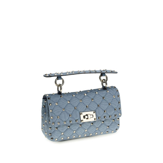 Valentino Garavani Blue Rockstud Spike leather Shoulder Bag