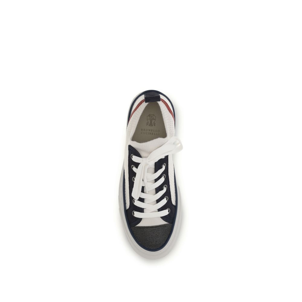 Brunello Cucinelli Multicolor Cotton Low Top Sneakers Curated Luxury Accessories by Orvyn