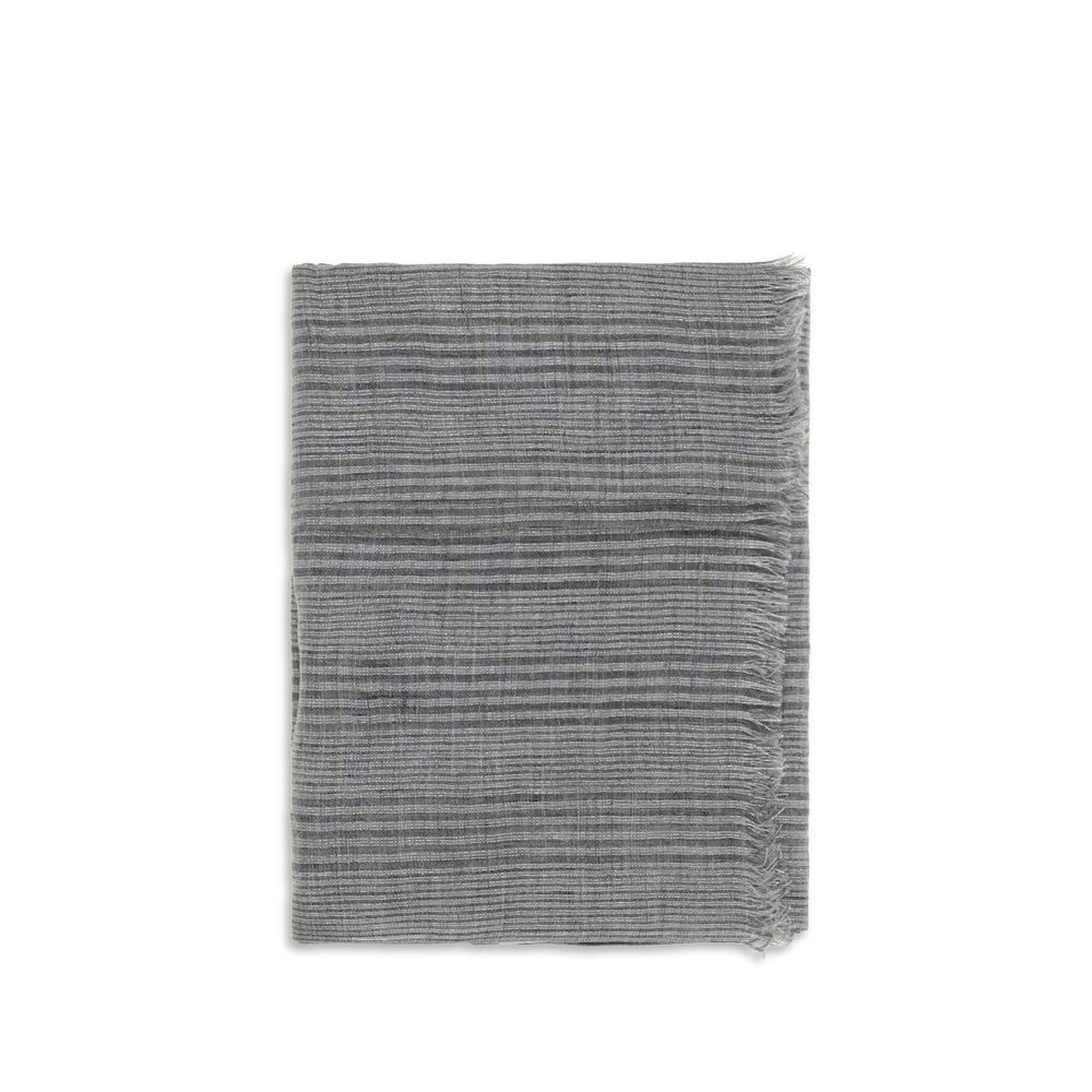 Brunello Cucinelli Gray Linen Scarf Curated Luxury Accessories by Orvyn