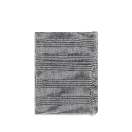 Brunello Cucinelli Gray Linen Scarf Curated Luxury Accessories by Orvyn