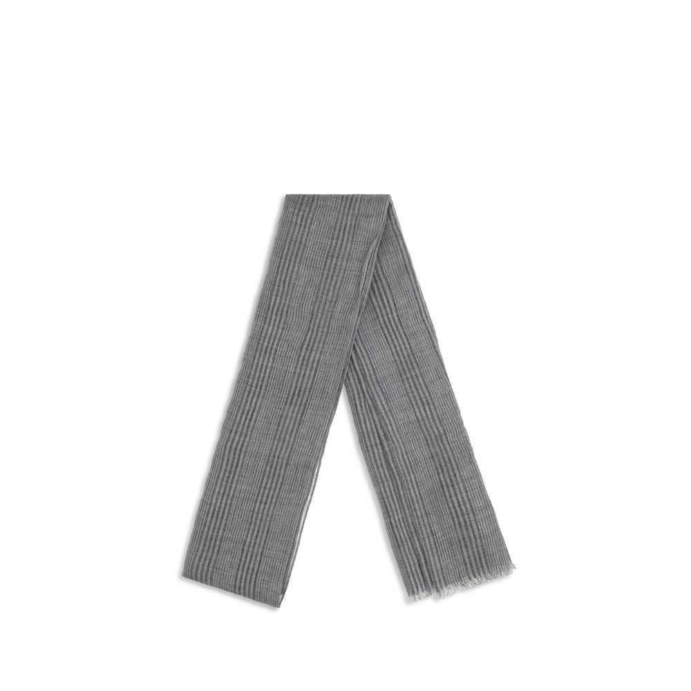 Brunello Cucinelli Gray Linen Scarf Curated Luxury Accessories by Orvyn