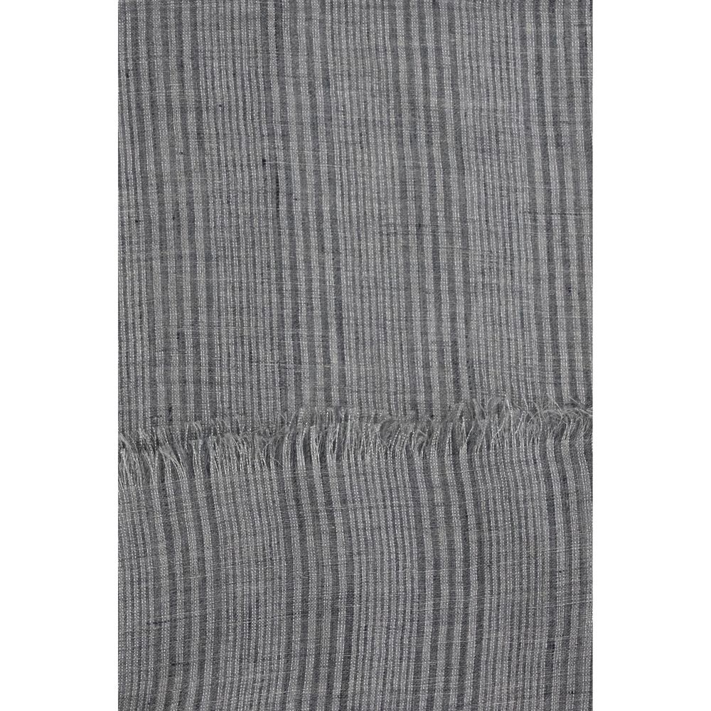 Brunello Cucinelli Gray Linen Scarf Curated Luxury Accessories by Orvyn