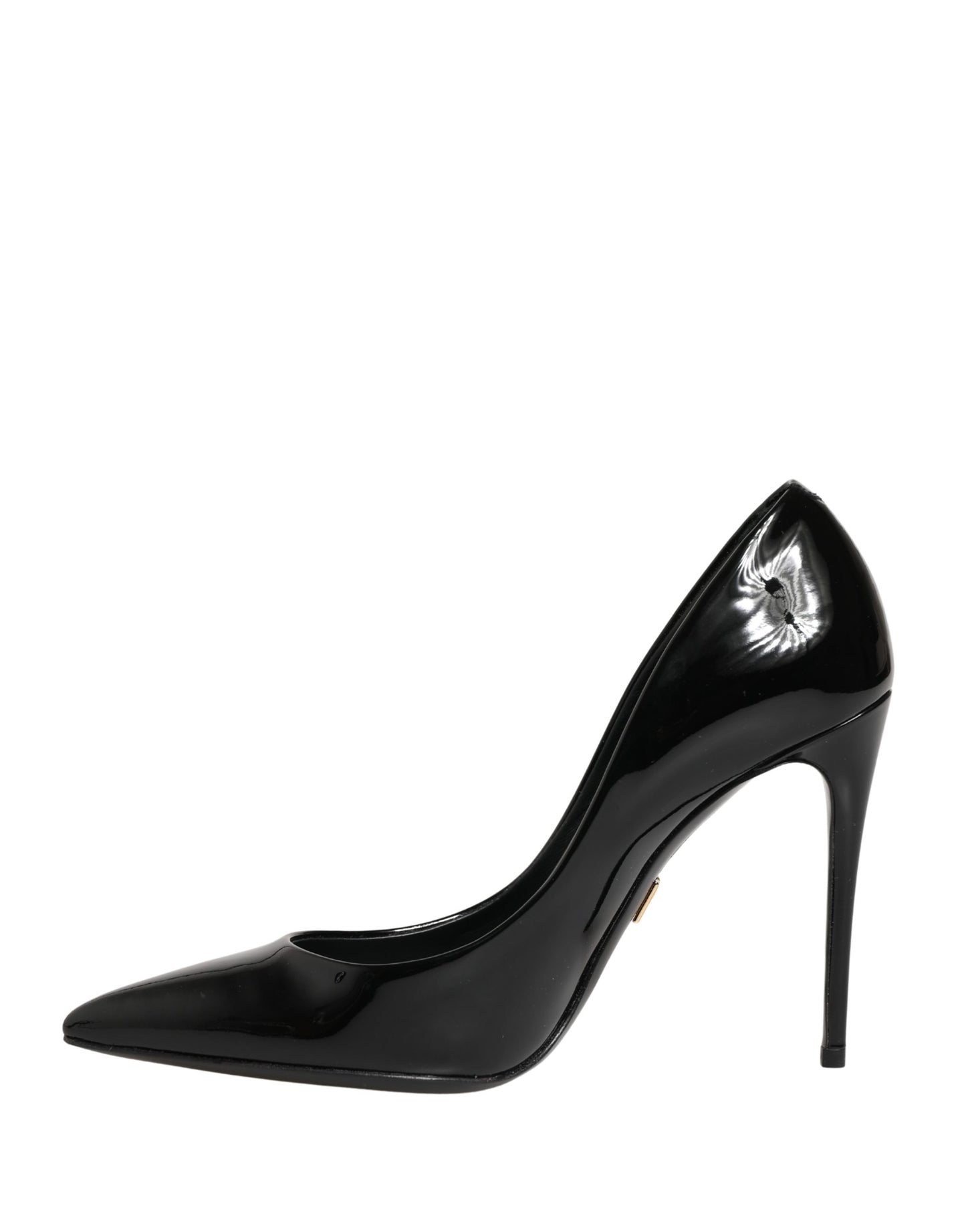 Dolce & Gabbana Black Calf Leather Stiletto Heels Pumps Shoes Curated Luxury Accessories by Orvyn