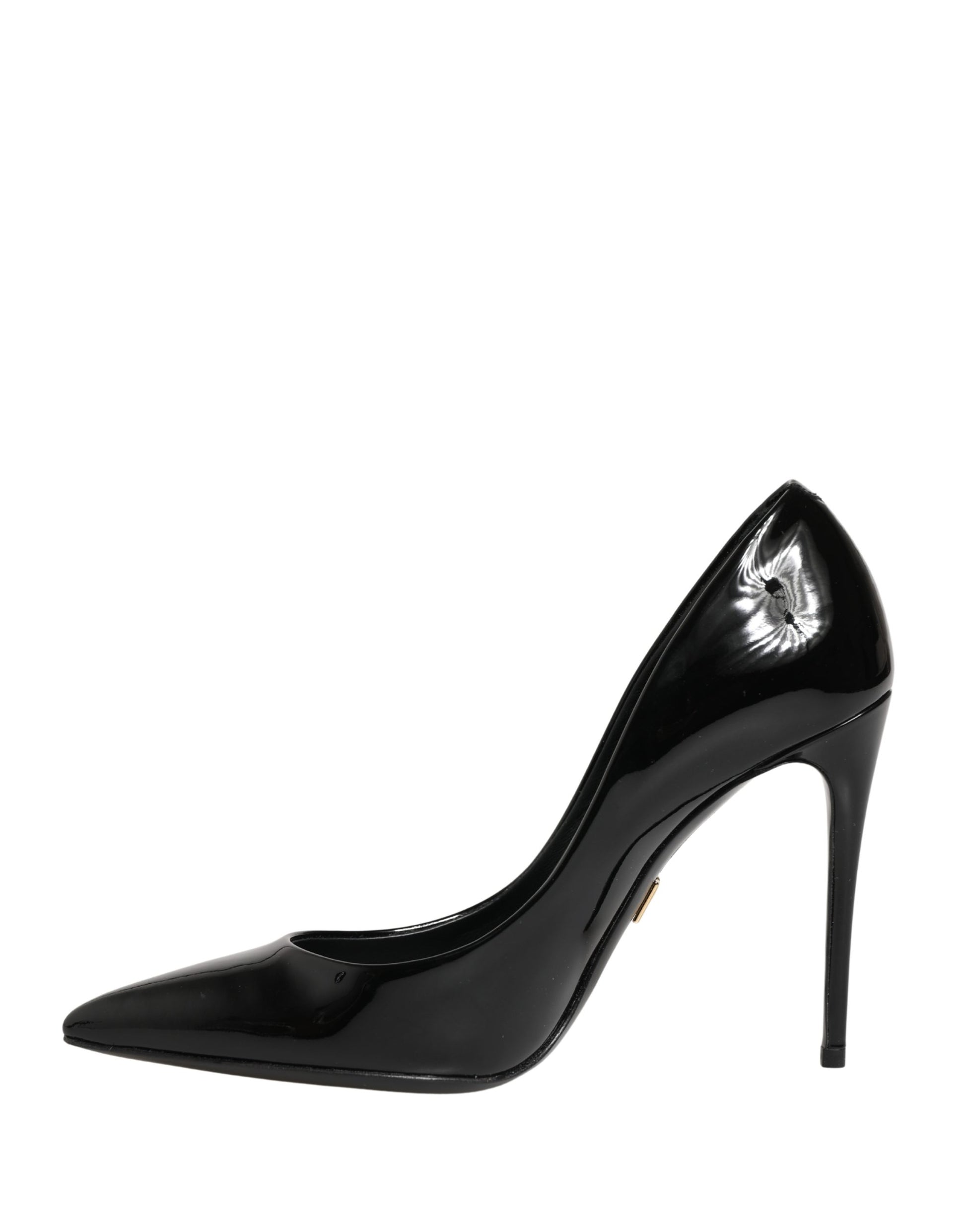 Dolce & Gabbana Black Calf Leather Stiletto Heels Pumps Shoes Curated Luxury Accessories by Orvyn