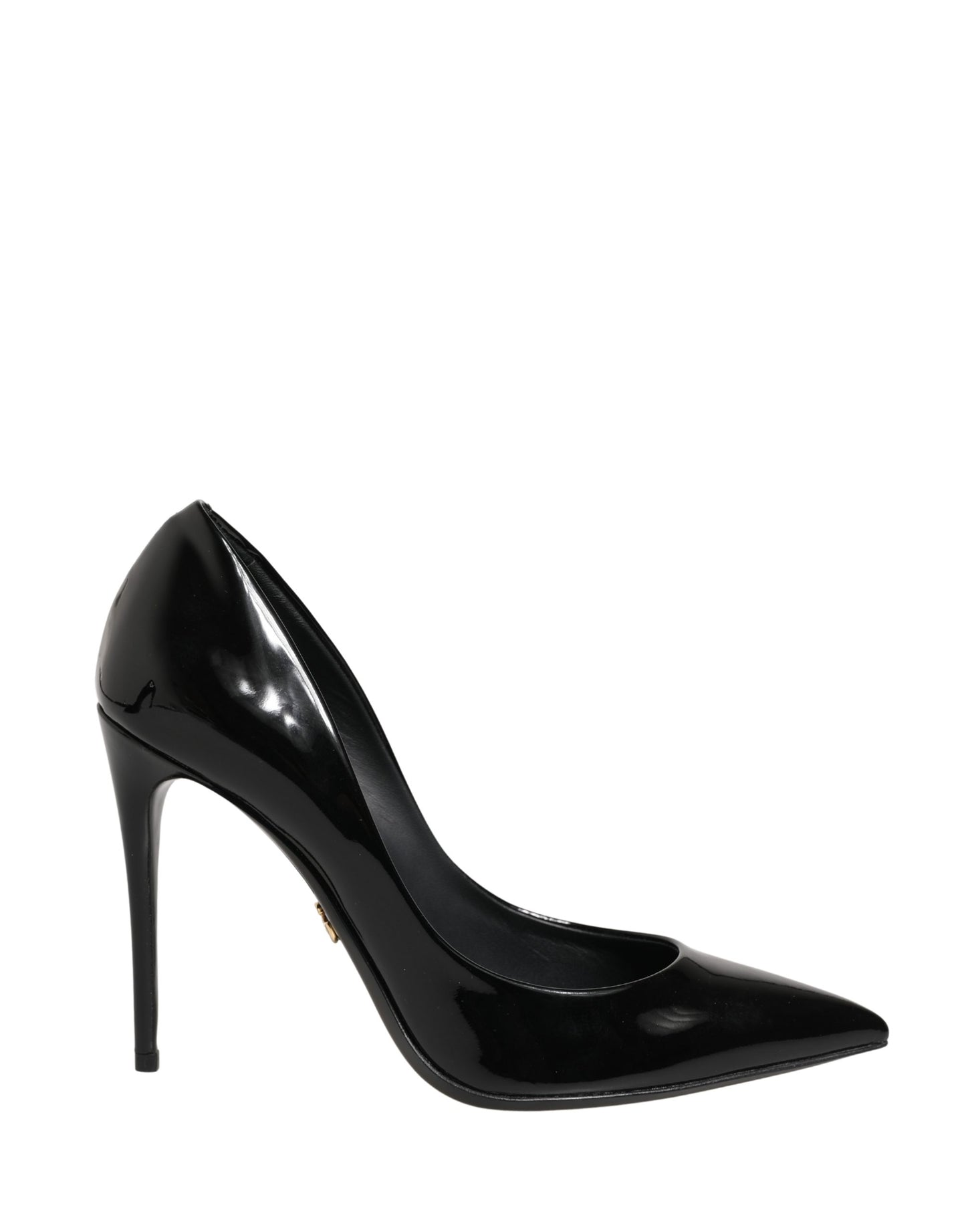 Dolce & Gabbana Black Calf Leather Stiletto Heels Pumps Shoes Curated Luxury Accessories by Orvyn