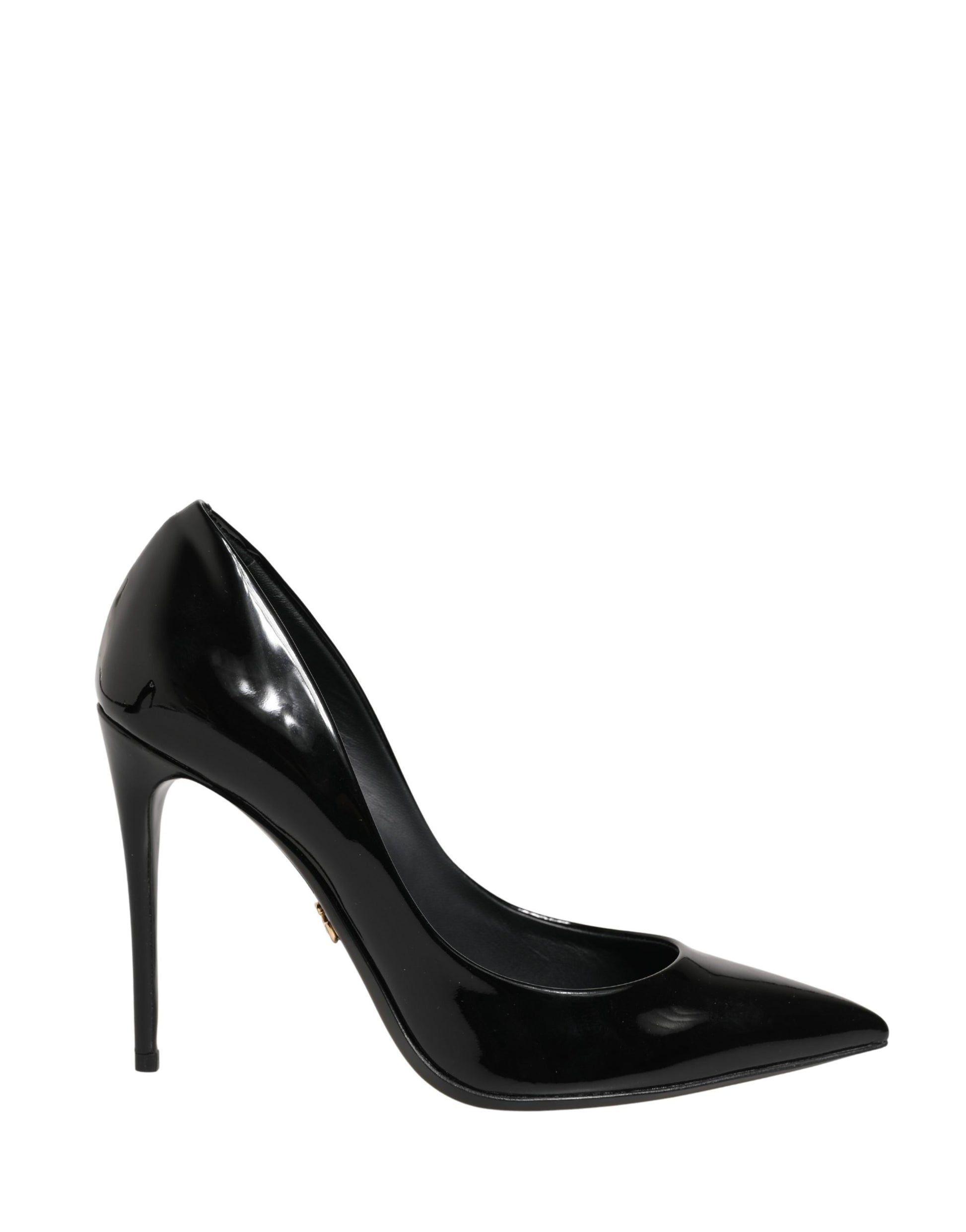 Dolce & Gabbana Black Calf Leather Stiletto Heels Pumps Shoes Curated Luxury Accessories by Orvyn