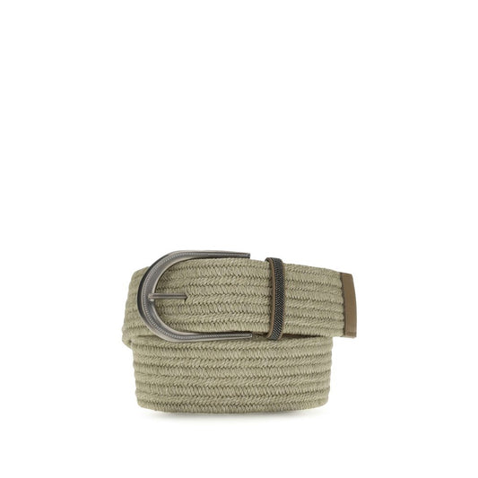 Brunello Cucinelli Beige Linen Regular Belt Curated Luxury Accessories by Orvyn