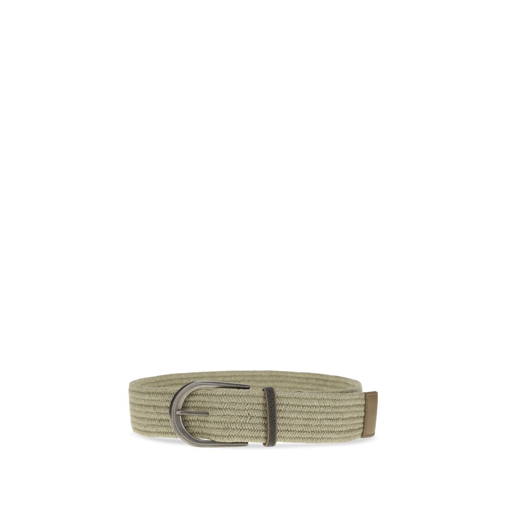 Brunello Cucinelli Beige Linen Regular Belt Curated Luxury Accessories by Orvyn