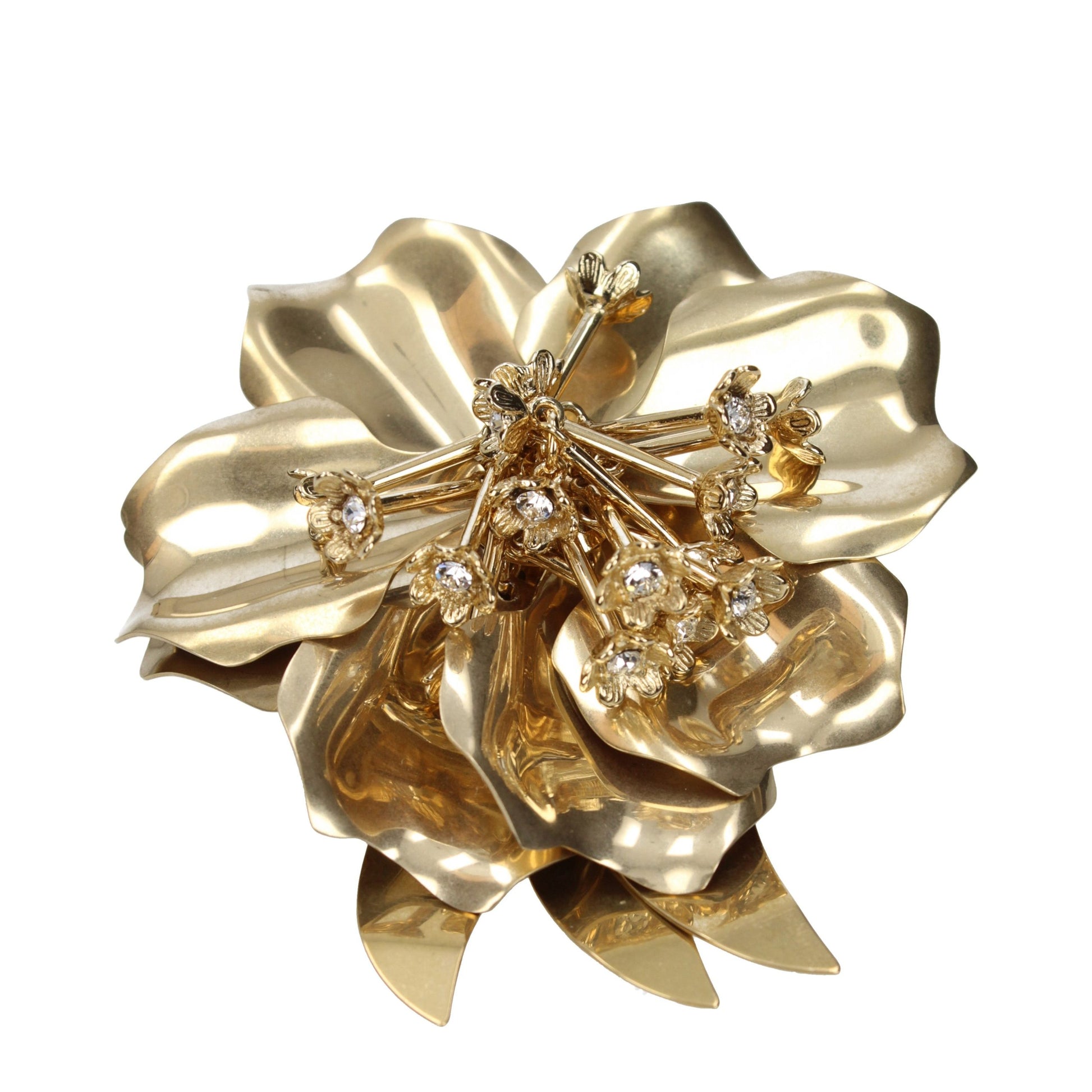 Miu Miu Gold Metal Broch Curated Luxury Accessories by Orvyn