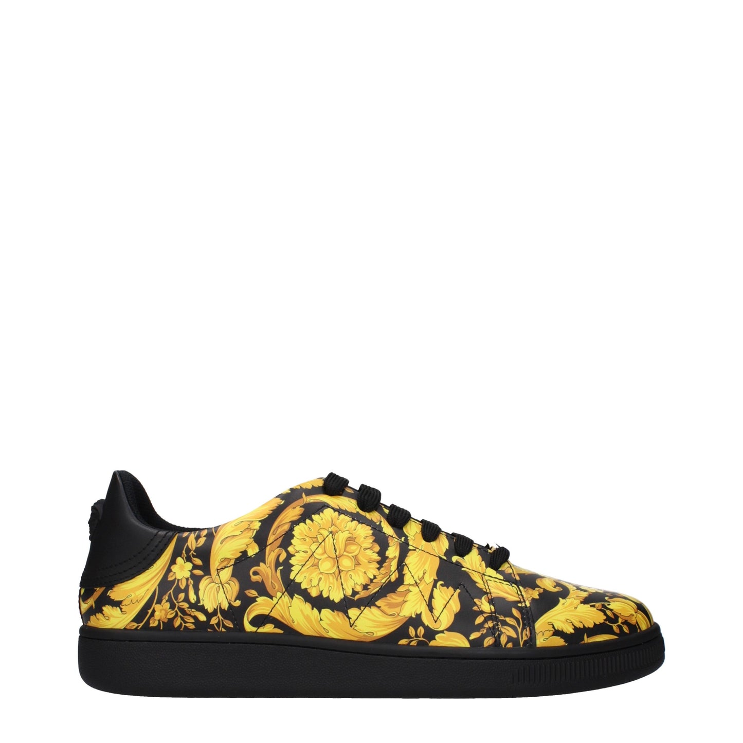 Versace Black Leather Chunky Sneakers Curated Luxury Accessories by Orvyn