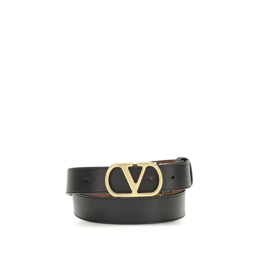 Valentino Garavani Black Calf Leather Bos Taurus Regular Belt Curated Luxury Accessories by Orvyn