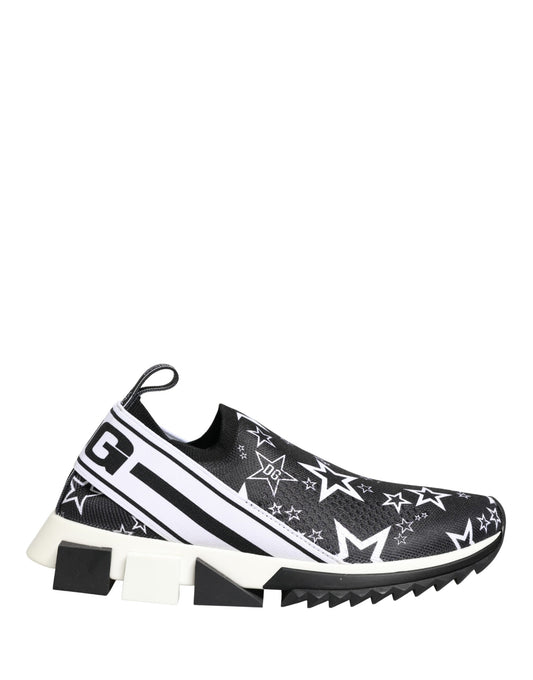 Dolce & Gabbana Black Stars Logo SORRENTO Sneakers Shoes Curated Luxury Accessories by Orvyn