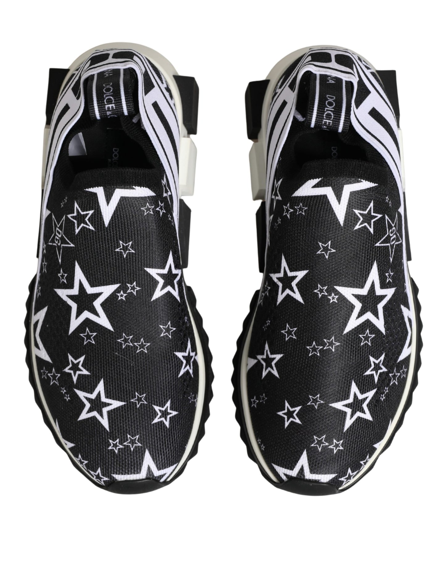 Dolce & Gabbana Black Stars Logo SORRENTO Sneakers Shoes Curated Luxury Accessories by Orvyn