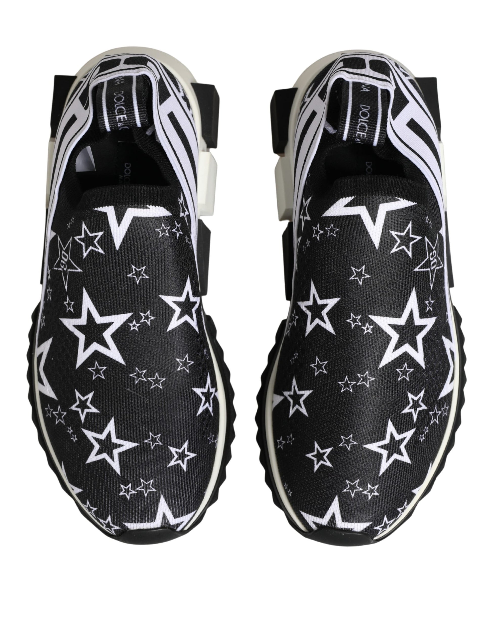 Dolce & Gabbana Black Stars Logo SORRENTO Sneakers Shoes Curated Luxury Accessories by Orvyn