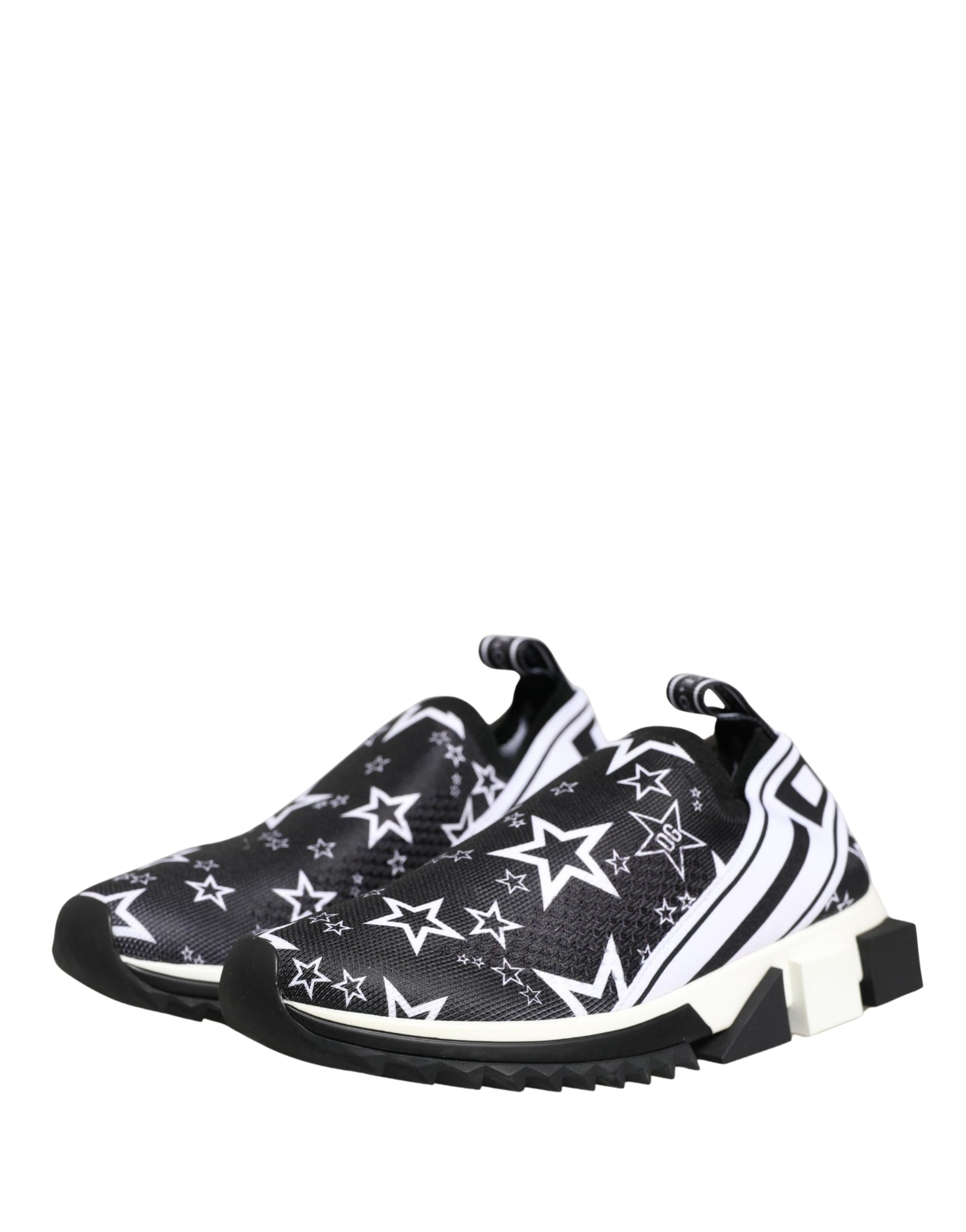 Dolce & Gabbana Black Stars Logo SORRENTO Sneakers Shoes Curated Luxury Accessories by Orvyn
