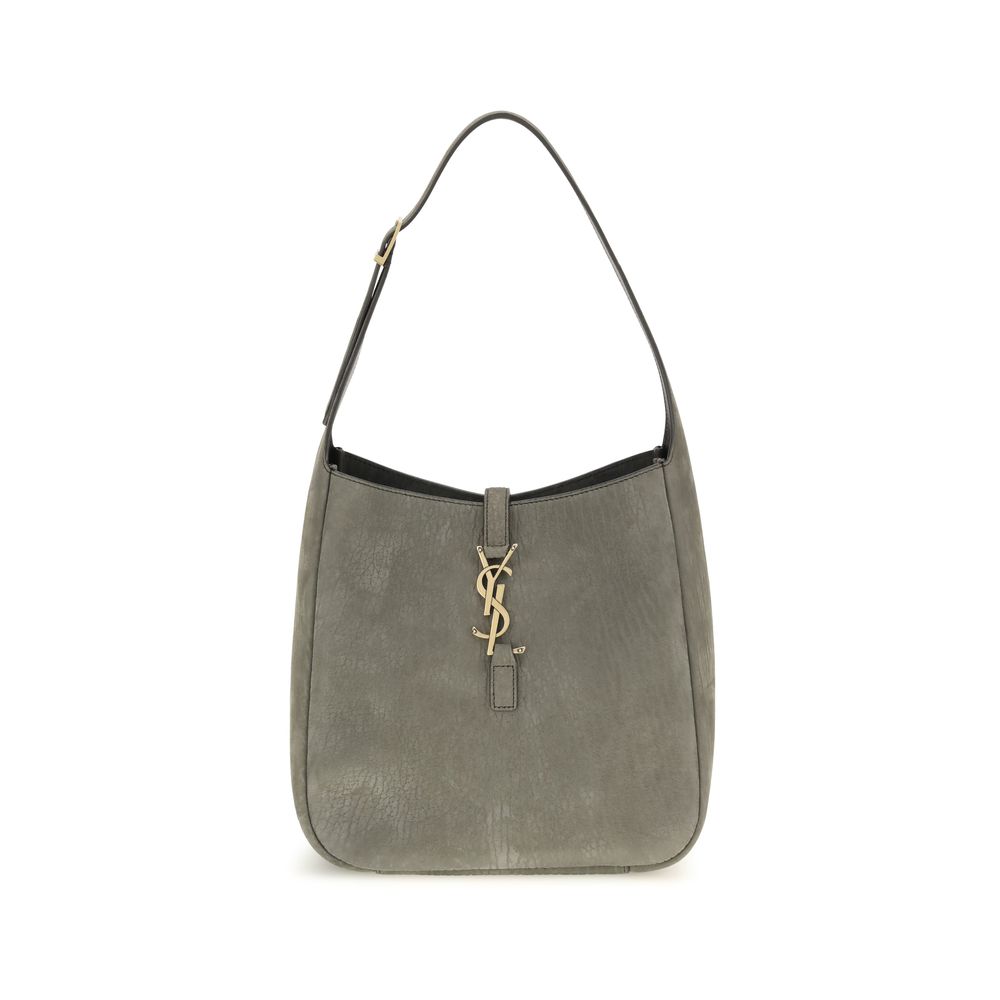 Saint Laurent Gray 5 À 7 Supple Small Bag In Grained Nubuck Small Shoulder Bag Curated Luxury Accessories by Orvyn