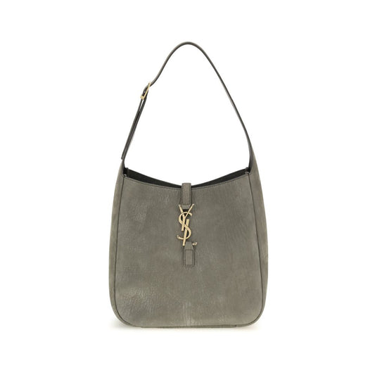 Saint Laurent Gray 5 À 7 Supple Small Bag In Grained Nubuck Small Shoulder Bag Curated Luxury Accessories by Orvyn