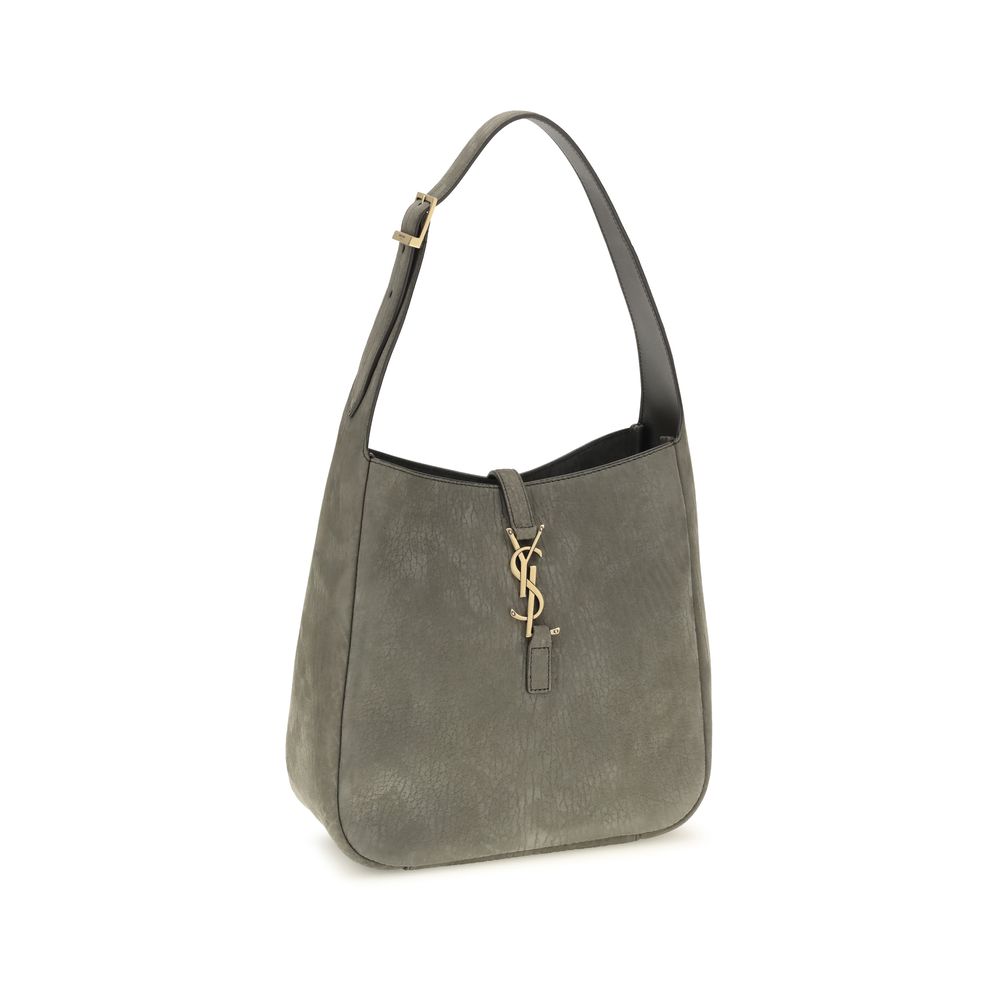 Saint Laurent Gray 5 À 7 Supple Small Bag In Grained Nubuck Small Shoulder Bag Curated Luxury Accessories by Orvyn