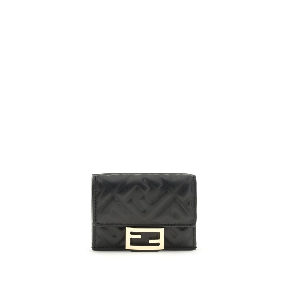 Fendi Black Lamb Ovis Aries Aries Wallet Curated Luxury Accessories by Orvyn