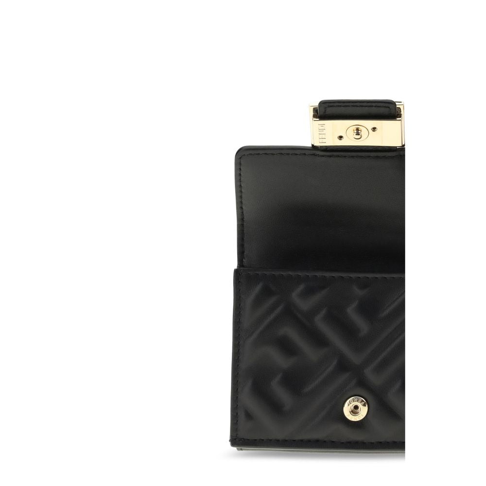 Fendi Black Lamb Ovis Aries Aries Wallet Curated Luxury Accessories by Orvyn