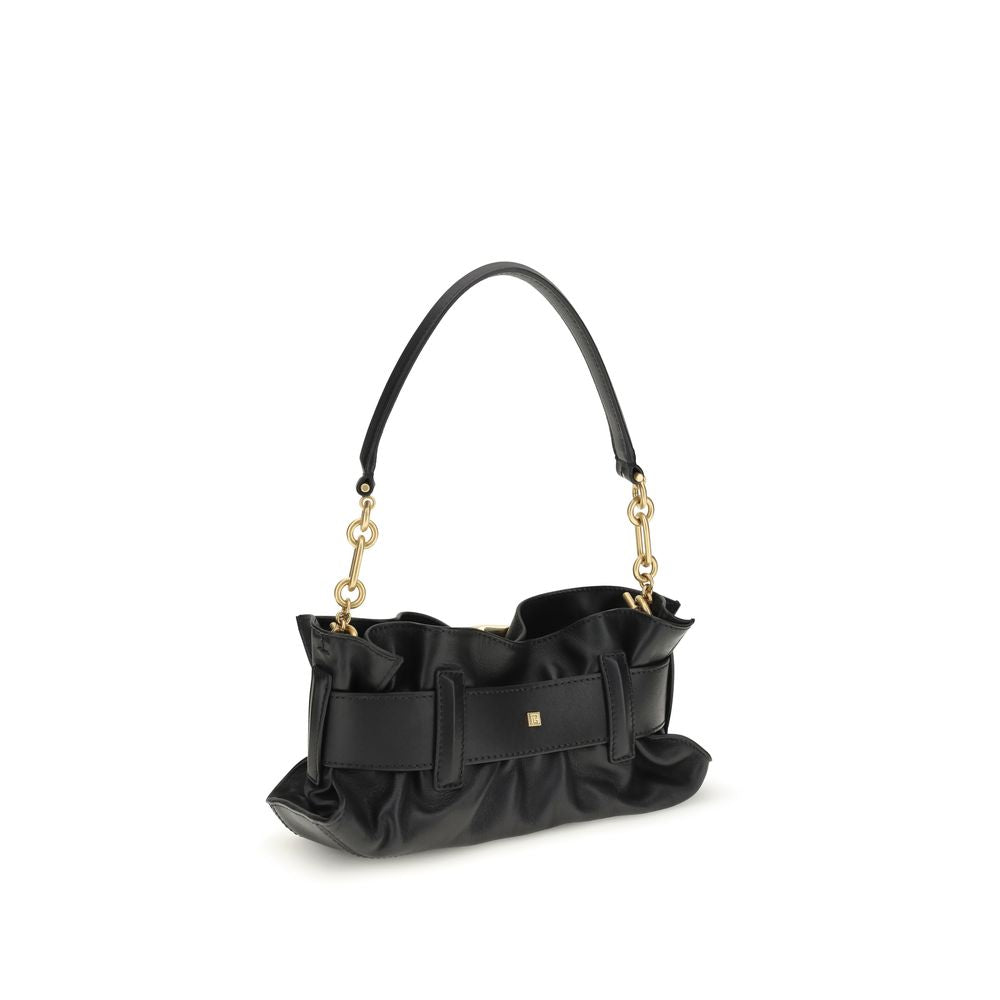 Balmain Black Leather Shoulder Bag Bags schwarz