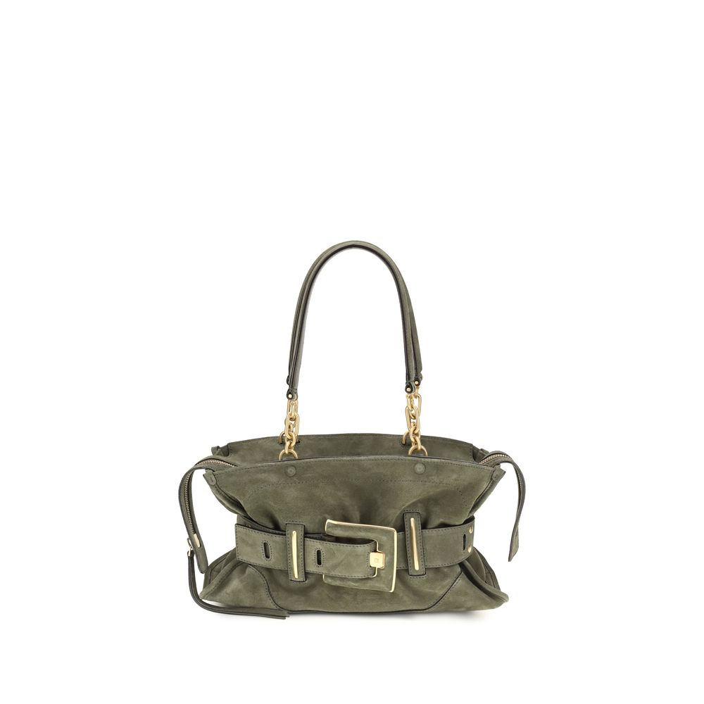 Balmain Bicolor Anthem Bag In Suede Leather Handbag Bags multicolor