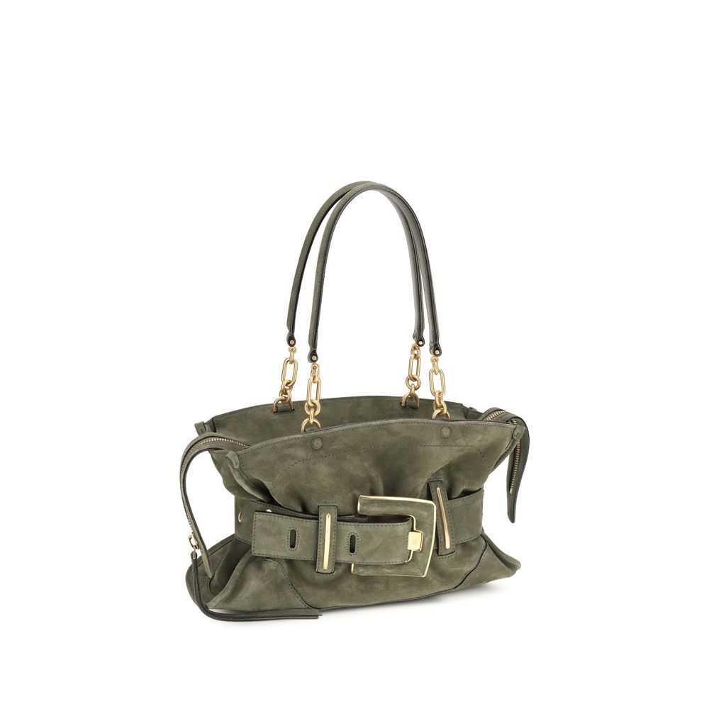 Balmain Bicolor Anthem Bag In Suede Leather Handbag Bags multicolor