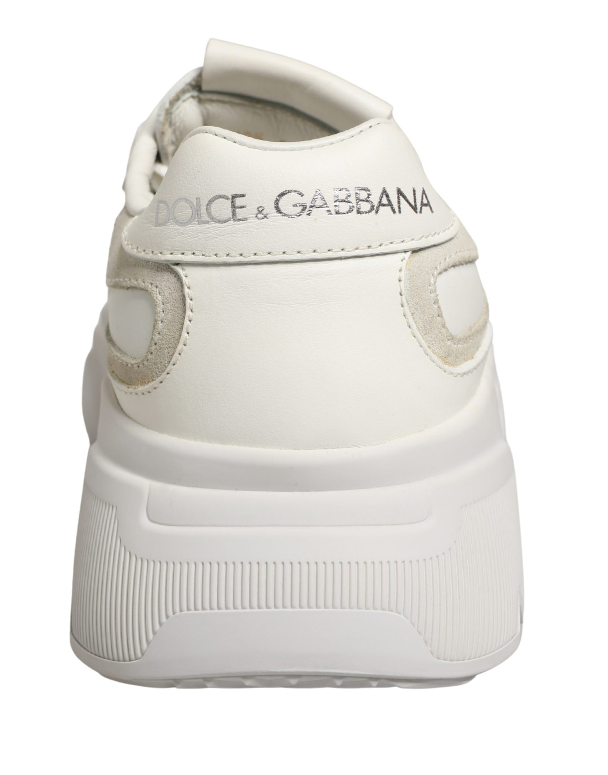Dolce & Gabbana White Leather Daymaster Low Top Sneakers Shoes Curated Luxury Accessories by Orvyn