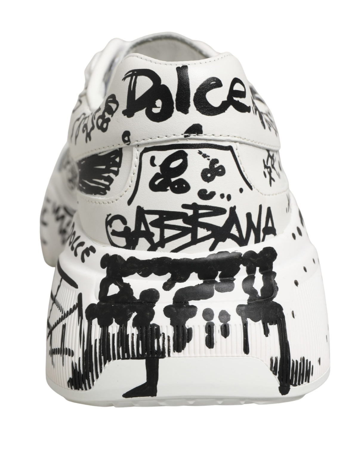 Dolce & Gabbana White Daymaster Graffiti Low Top Sneakers Shoes weiss