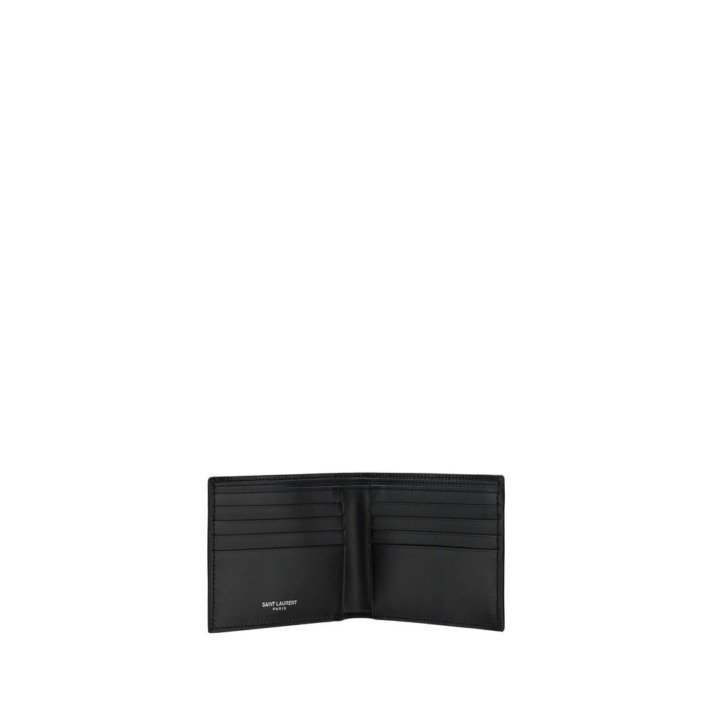 Saint Laurent Black Calf Leather Bos Taurus Wallet Curated Luxury Accessories by Orvyn