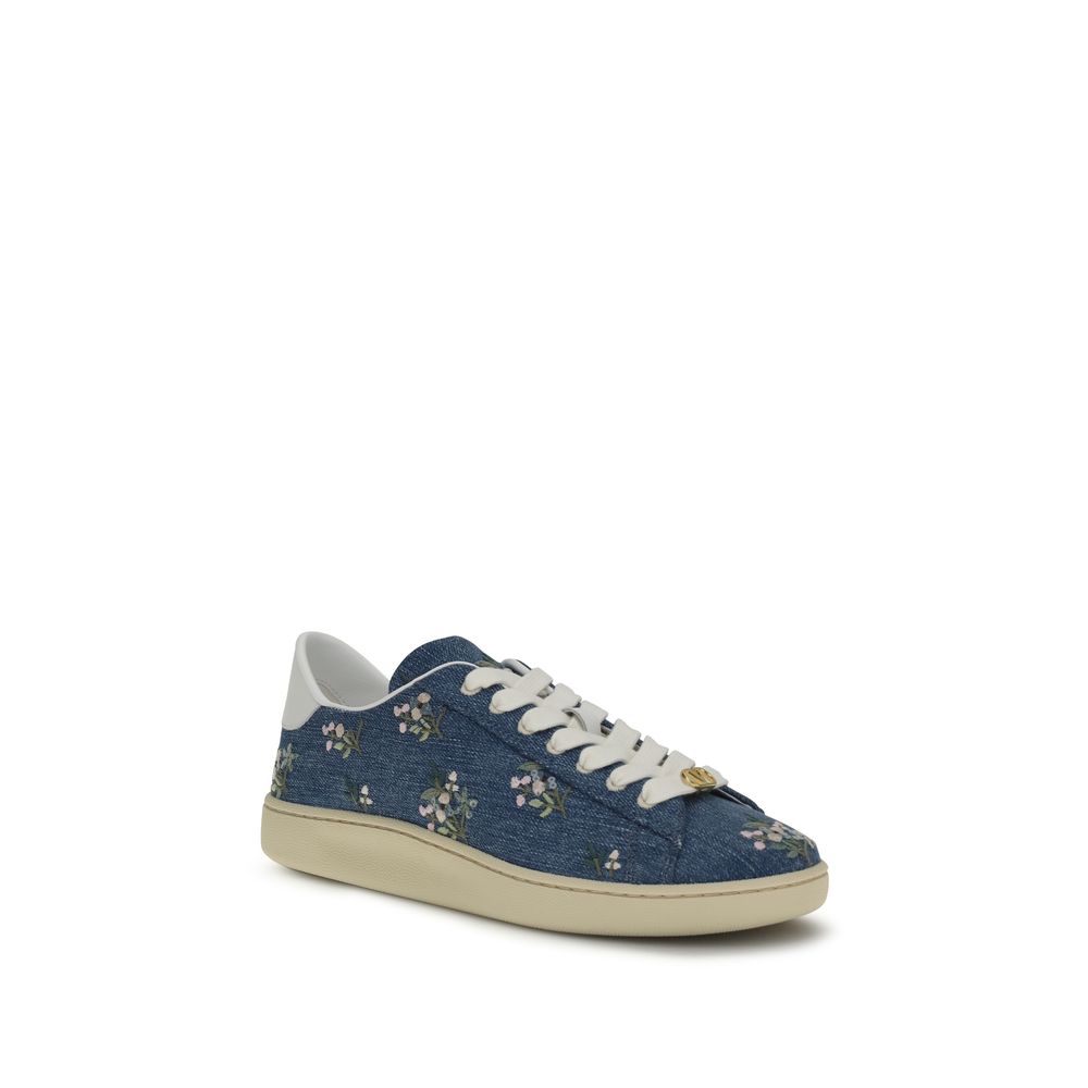 Valentino Garavani Blue Fabric Low Top Sneakers Curated Luxury Accessories by Orvyn