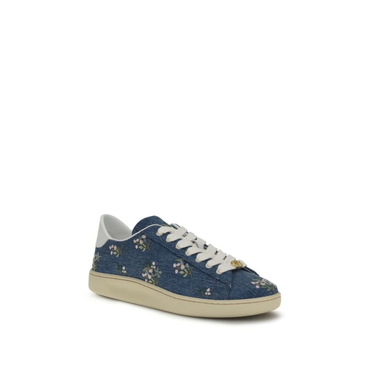 Valentino Garavani Blue Fabric Low Top Sneakers Curated Luxury Accessories by Orvyn