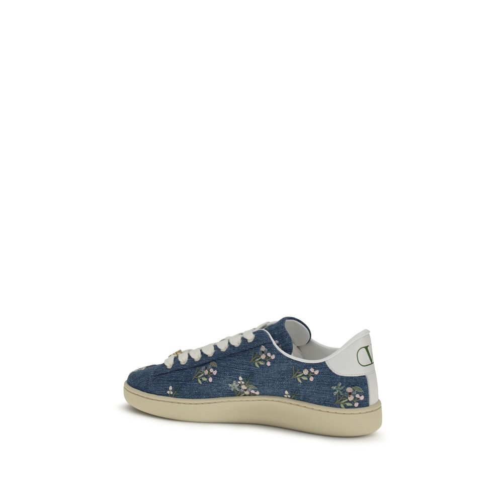 Valentino Garavani Blue Fabric Low Top Sneakers Curated Luxury Accessories by Orvyn