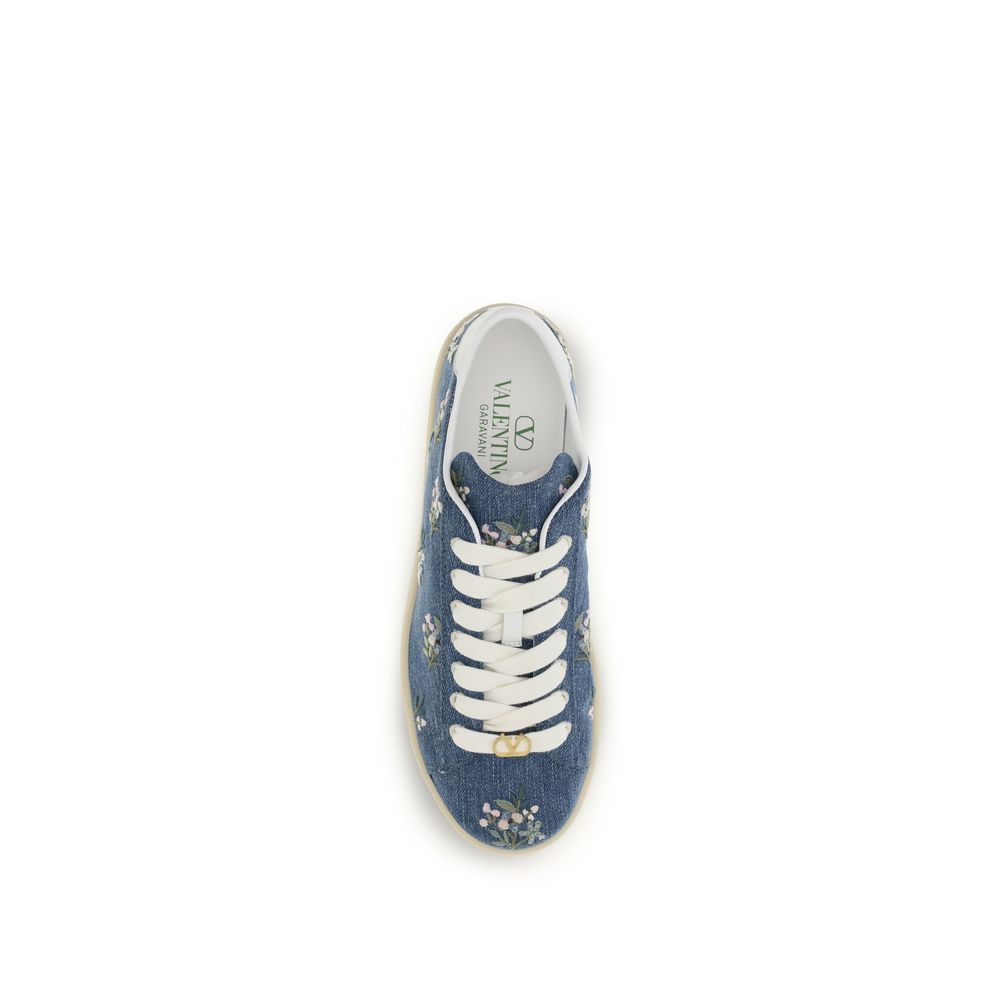 Valentino Garavani Blue Fabric Low Top Sneakers Curated Luxury Accessories by Orvyn