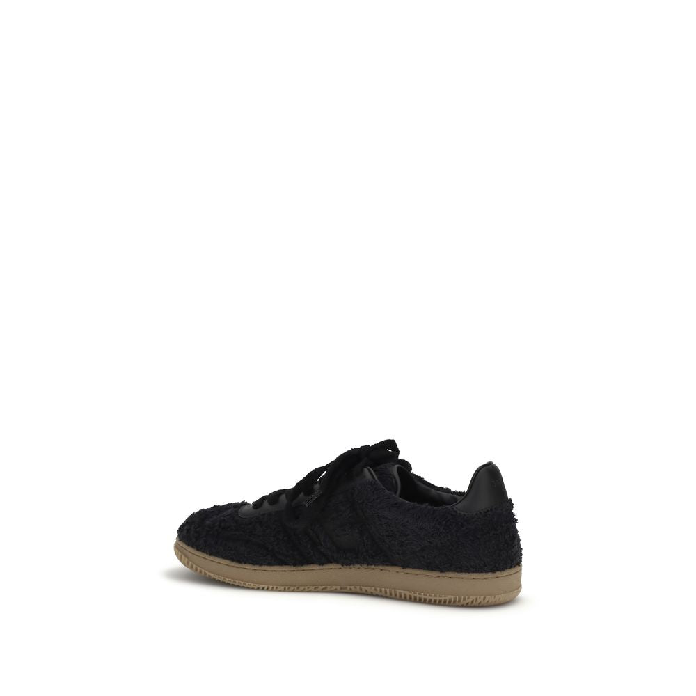 Balmain Black Suede Leather Low Top Sneakers Curated Luxury Accessories by Orvyn