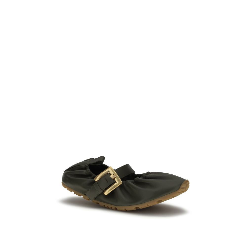 Balmain Bicolor Buckle Strap Ballerinas Mini Flats multicolor