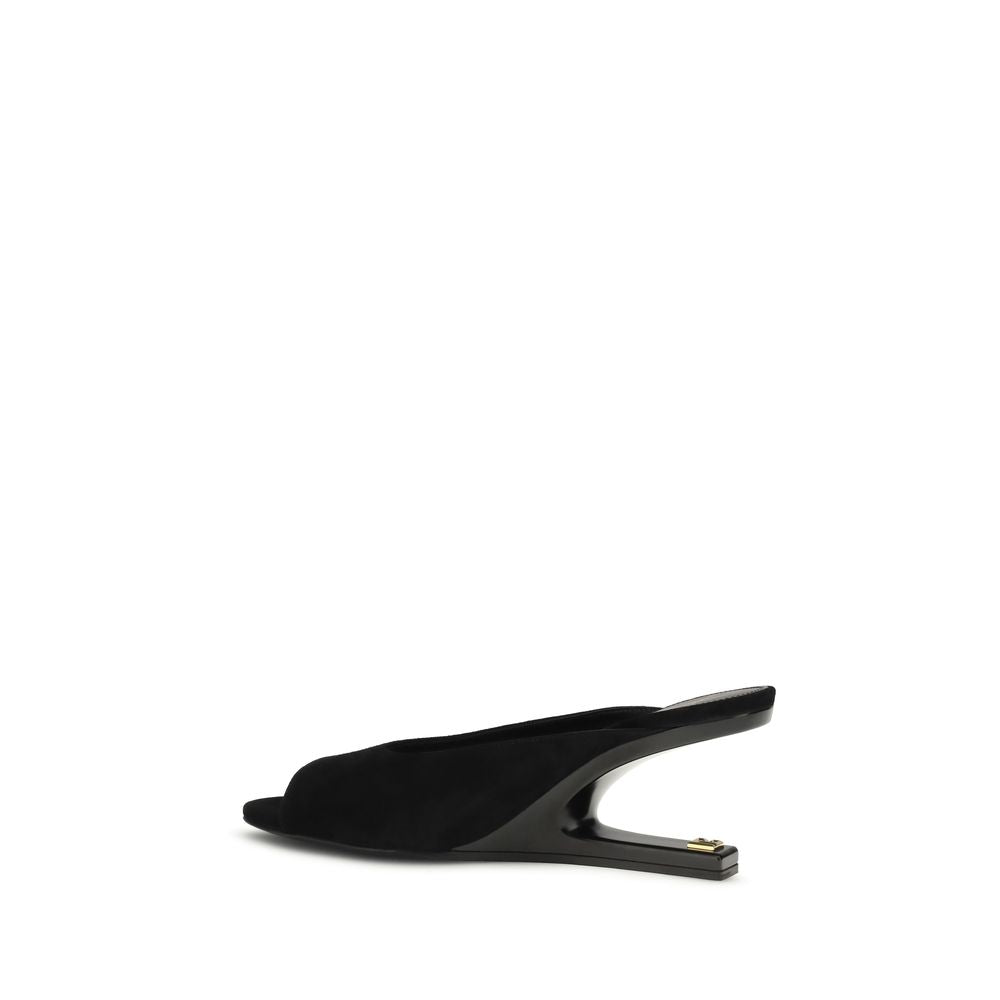 Balmain Black 'Slip-On' Mules schwarz
