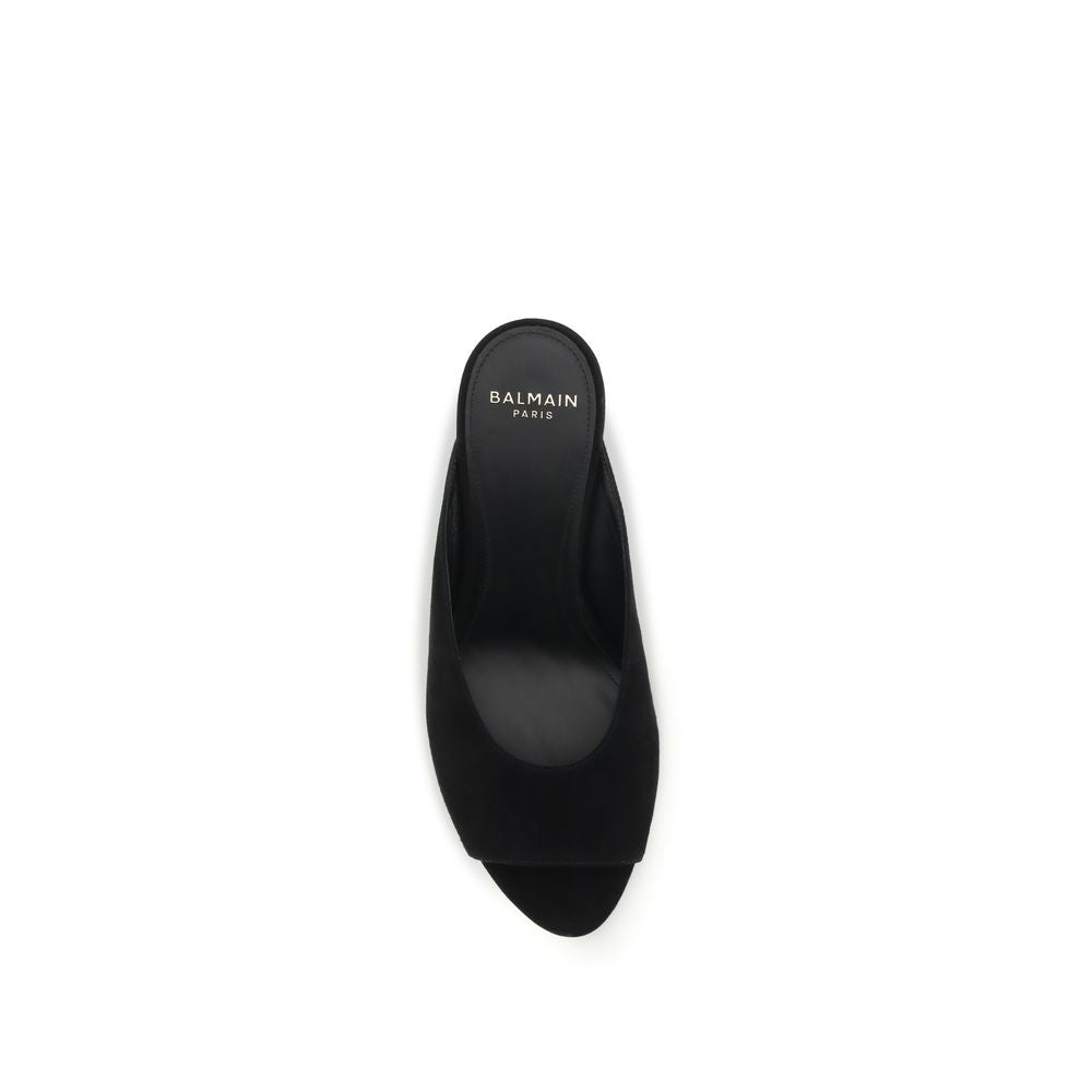 Balmain Black 'Slip-On' Mules schwarz