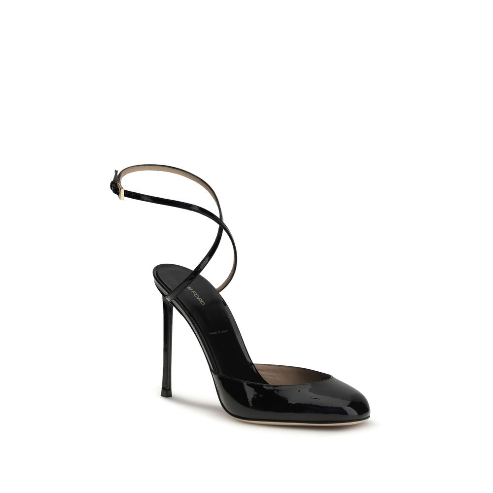 Tom Ford Black Calf Leather Bos Taurus High Heel Pumps Curated Luxury Accessories by Orvyn