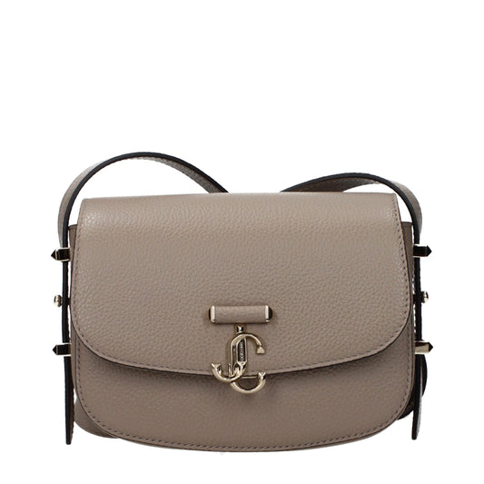 Jimmy Choo Taupe Leather Crossbody Bag