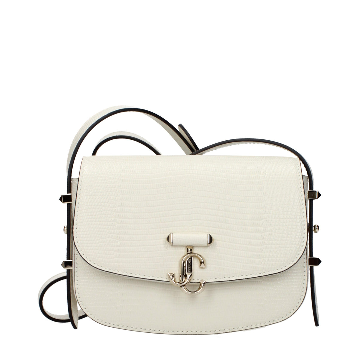 Jimmy Choo White Leather Shoulder Bag Bags weiss