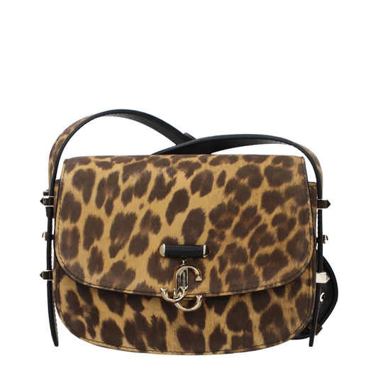 Jimmy Choo Crossbody Tasche Braun Veloursleder Damen Gold Logo Luxury Tasche Schweiz