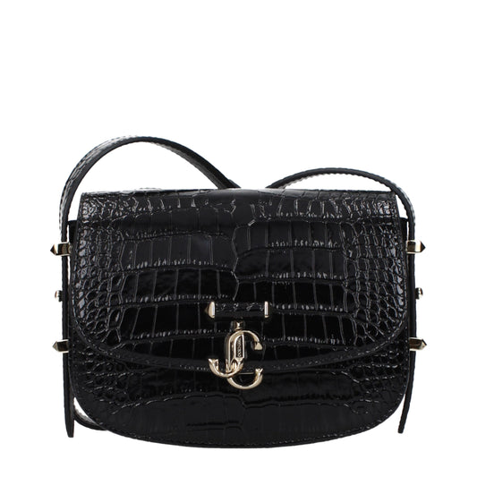 Jimmy Choo Black Leather Crossbody Bag curated by orvyn luxury accessories