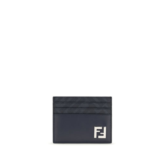 Fendi Blue Leather Wallet Curated Luxury Accessories by Orvyn