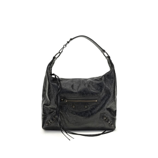 Balenciaga Black Lamb Ovis Aries Aries Shoulder Bag Curated Luxury Accessories by Orvyn